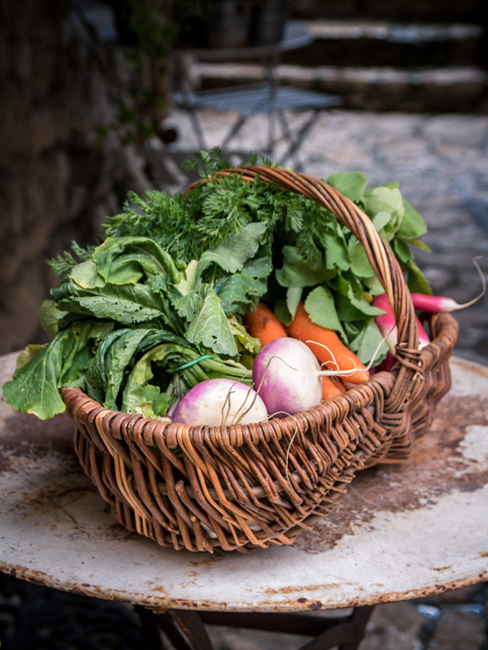panier de légumes du terroir des producteurs locaux