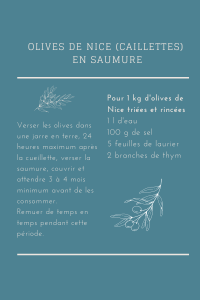 Recette Olives de NIce en saumure